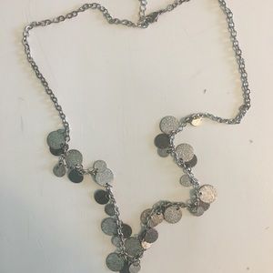 Silver shades semi long necklace